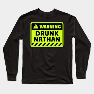 drunk Nathan Long Sleeve T-Shirt